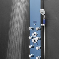 Fontana Blue Tempered Glass Multi-Function Massage Jets Rainfall Bath Shower - Showerheads And Body Sprays