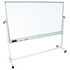 Offex Mobile Dry Erase Magnetic Double-Sided White Board - 72"W x 40"H