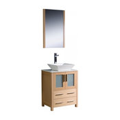 Fresca Torino 24" Light Oak Modern Bathroom Vanity With Vessel Sink