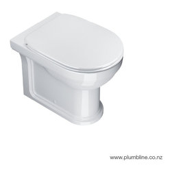 Canovo Royal Floor Mount Toilet With White Seat - Toilets