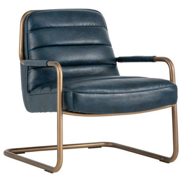 Xarles Lounge Chair, Vintage Blue