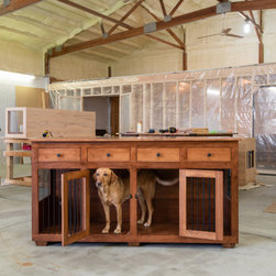 Large Double Kennel with Drawers - Dog Kennels And Crates