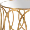 Cyrah Gold Leaf Accent Table