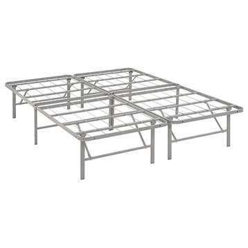 Horizon Queen Stainless Steel Bed Frame, Gray