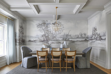 Inspiration for a coastal dining room remodel in New York