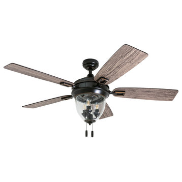 Honeywell Glencrest Indoor/Outdoor Ceiling Fan With Light, 52", Bronze