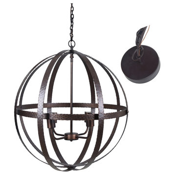 Sanya Metal 24"H Sphere Hanging Lamp