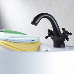 Traditional Style Oil-rubbed Bronze Finish Two Handles Bathroom Sink Faucet T040 - Bathroom Sink Faucets