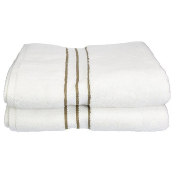 2 Piece Hotel Collection Turkish Cotton Towel, Latte