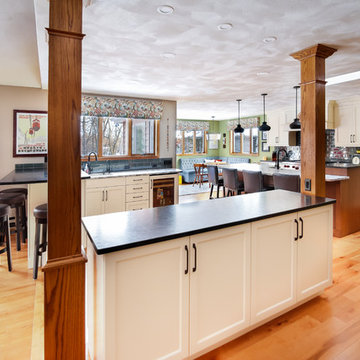 Built In Dining Room Cabinets offer great space for food display
