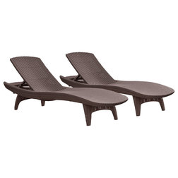 Tropical Outdoor Chaise Lounges by keter