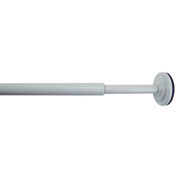 Versailles 1/2" Diameter Mini Tension Rod, White, 36/54"