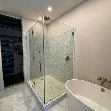 1/2'' thickness clear tempered glass corner 90 degrees swing shower door