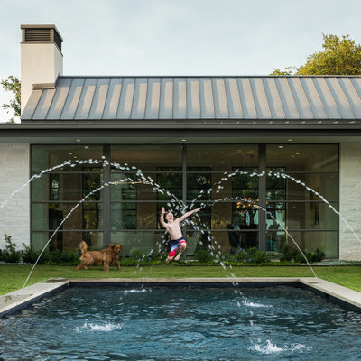 Inspiration for a contemporary pool remodel in Austin