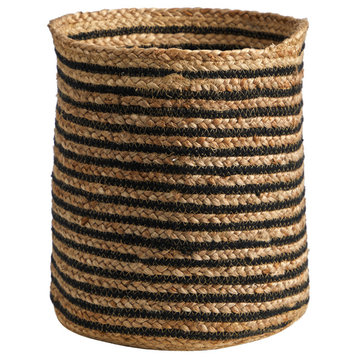 13.5" Handmade Natural Jute Basket Planter