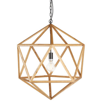 Wooden Polyhedron Chandelier - Medium