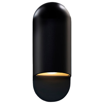 Ambiance Small Capsule Wall Sconce, Dedicated LED, Matte Black
