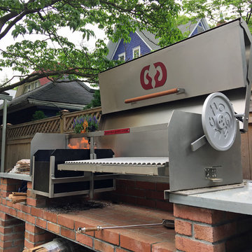 Gaucho Grande Grill Insert with Hood Installation