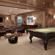 STL lower level family room, game room and gym