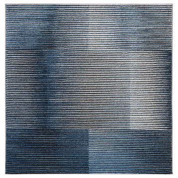 Safavieh Galaxy Collection GAL115M Rug, Blue/Navy, 6'7" X 6'7" Square