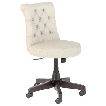 Bush Business Arden Lane Mid Back Tufted Office Chair, Cream Fabric