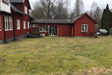 Photo of a country home design in Malmo.