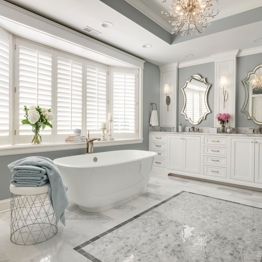 Serene & Luxurious Primary Bathroom