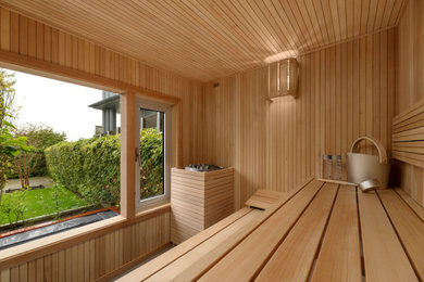 Inspiration for a mid-sized contemporary home design remodel in Vancouver