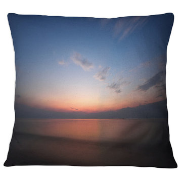 Ko Samui Sea Sunrise Panorama Oversized Beach Throw Pillow, 18"x18"