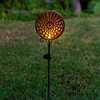 Solar LED Shadow Garden Stake Light, Copper Petals