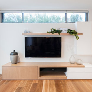 Home theater - contemporary home theater idea in Canberra - Queanbeyan