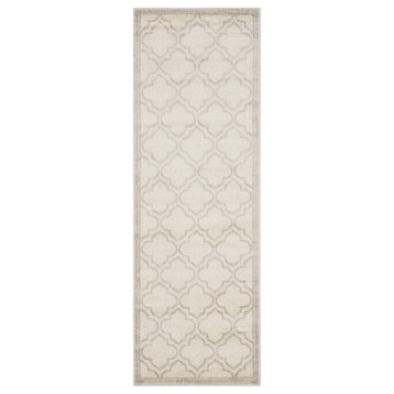 Safavieh Amherst Collection AMT412 Rug, Ivory/Light Grey, 2'3"x7'