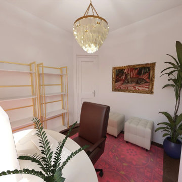 Cozy Rosy Work From Home Space