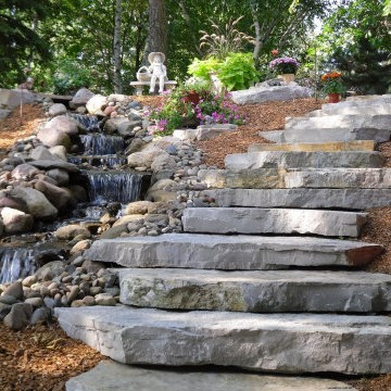Stone outcropping steps