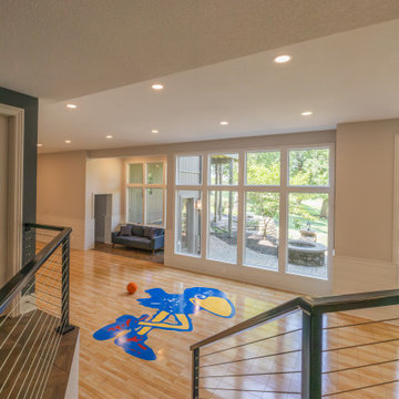 Two-Tiered Basement Designed for Family Fun