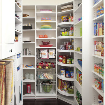 Custom Designed Pantry With Various Storage Areas