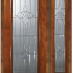 Prehung Side light Door 80 Wood Alder Arlington Full Lite Glass - Front Doors