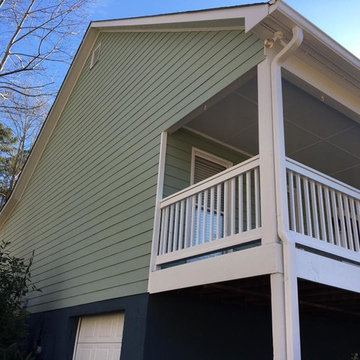 Sage green exterior house