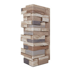 148-EVEREST STACKED DEEP SLATE CORNER 24"H X 6"W X 1"D - Wall Panels