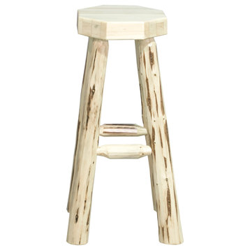 Montana Collection Backless Barstool, Clear Lacquer Finish
