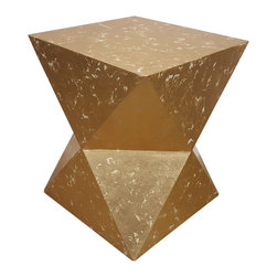 Sculpted Steel End Tables - Coffee And Accent Tables
