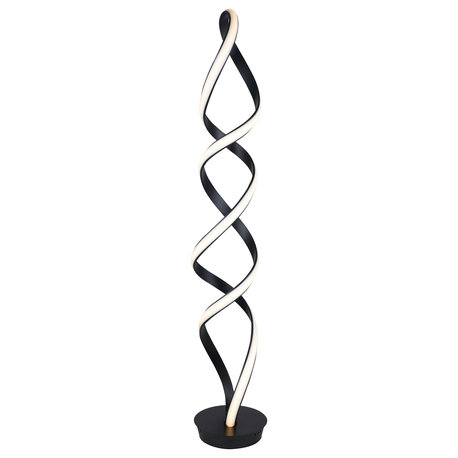 Unique Modern LED Floor Lamp, 63", Matte Black