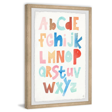 "Watercolor Alphabet" Framed Painting Print, 20"x30"
