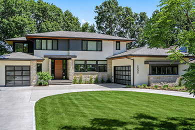 Inspiration for a modern exterior home remodel in Kansas City