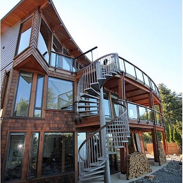 Cove House | Exterior Spiral Staircase