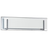 Aurora Series 1-Light Chrome Vanity, Linen Glass, Chrome, 4-Light, White Glass