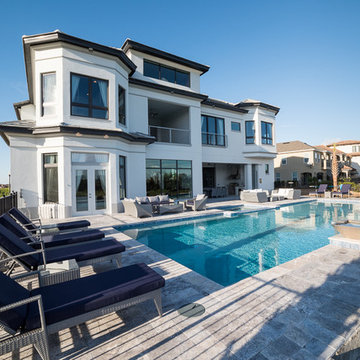Rear Elevation-3 Story Modern Vacation Home