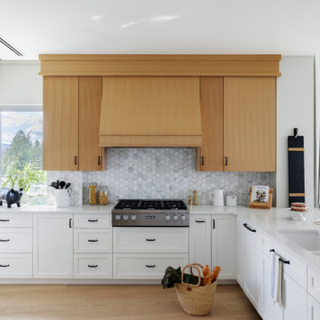 Modern French Country Kitchen Rehab - Cordova Bay BC