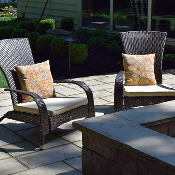 Natural Sandstone Patio in Wooded Rocky River Area