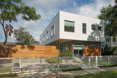 Inspiration for a scandinavian exterior home remodel in Houston